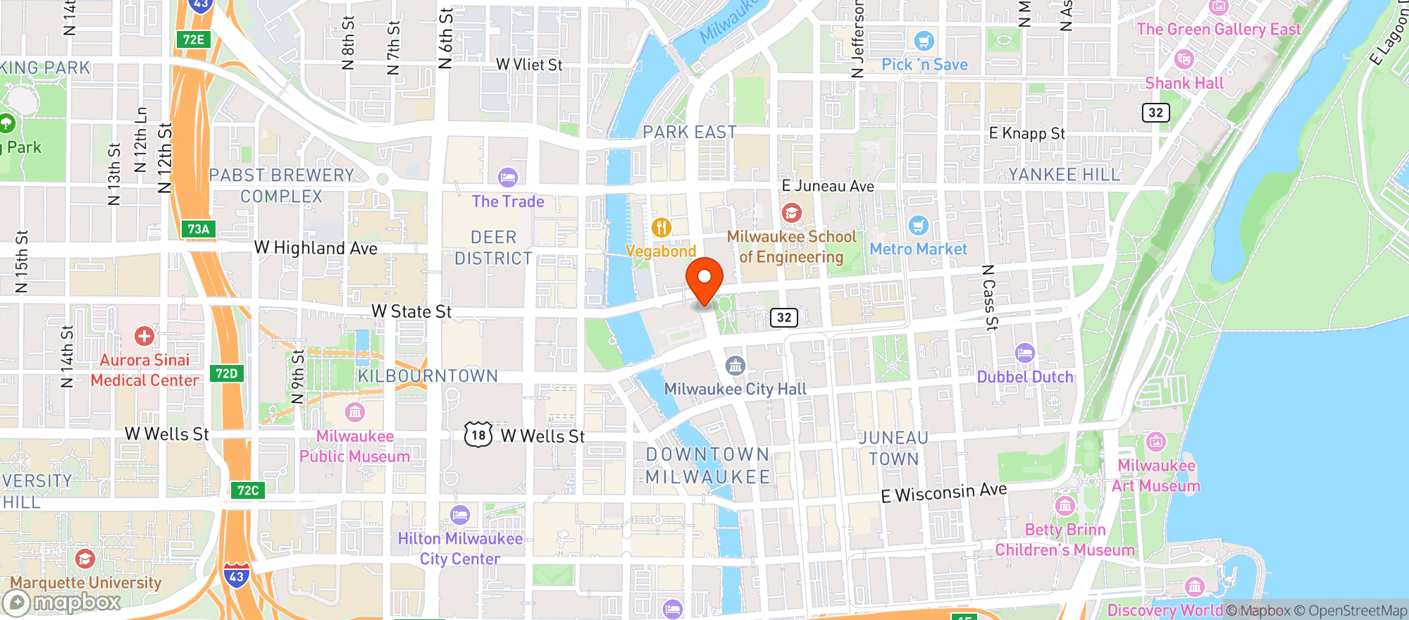 Map showing Sazamas Fine Catering