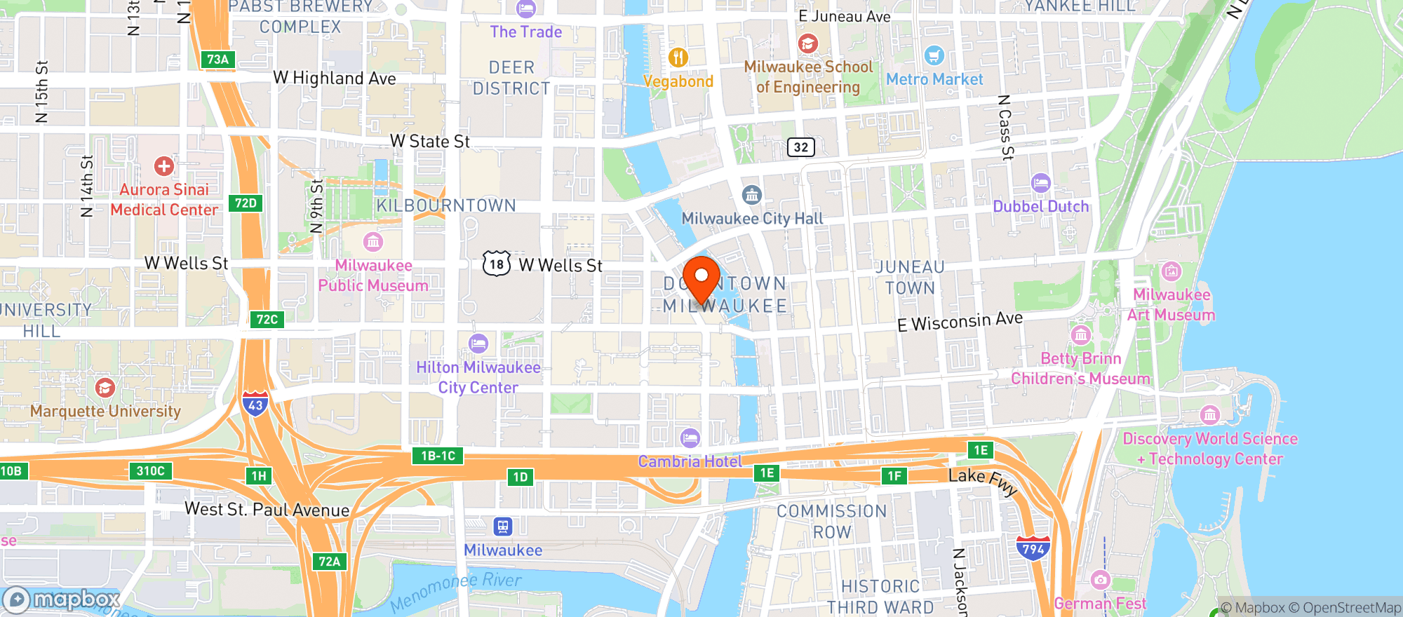 Map showing Mos A Place For Steaks