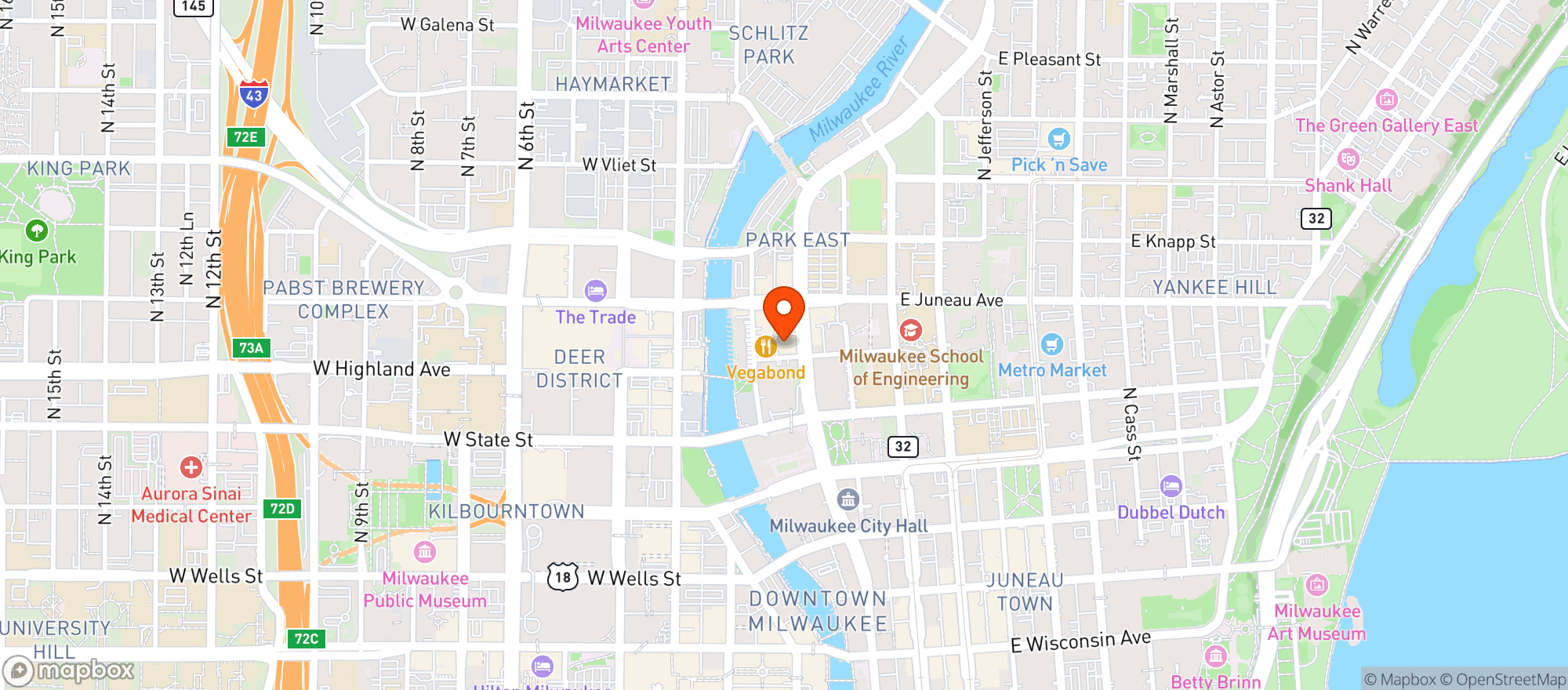 Map showing Water St Brewery