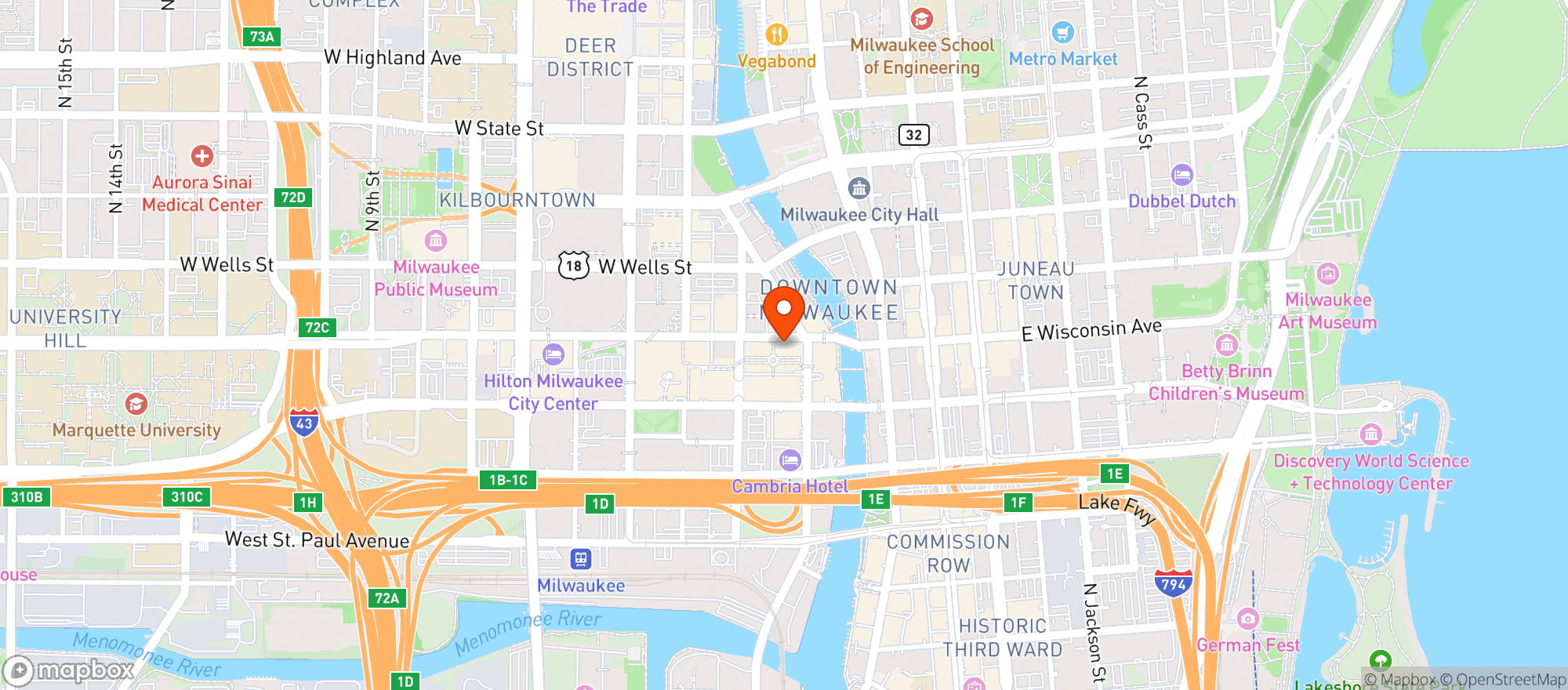 Map showing Bebe Zito Ice Cream & Burgers