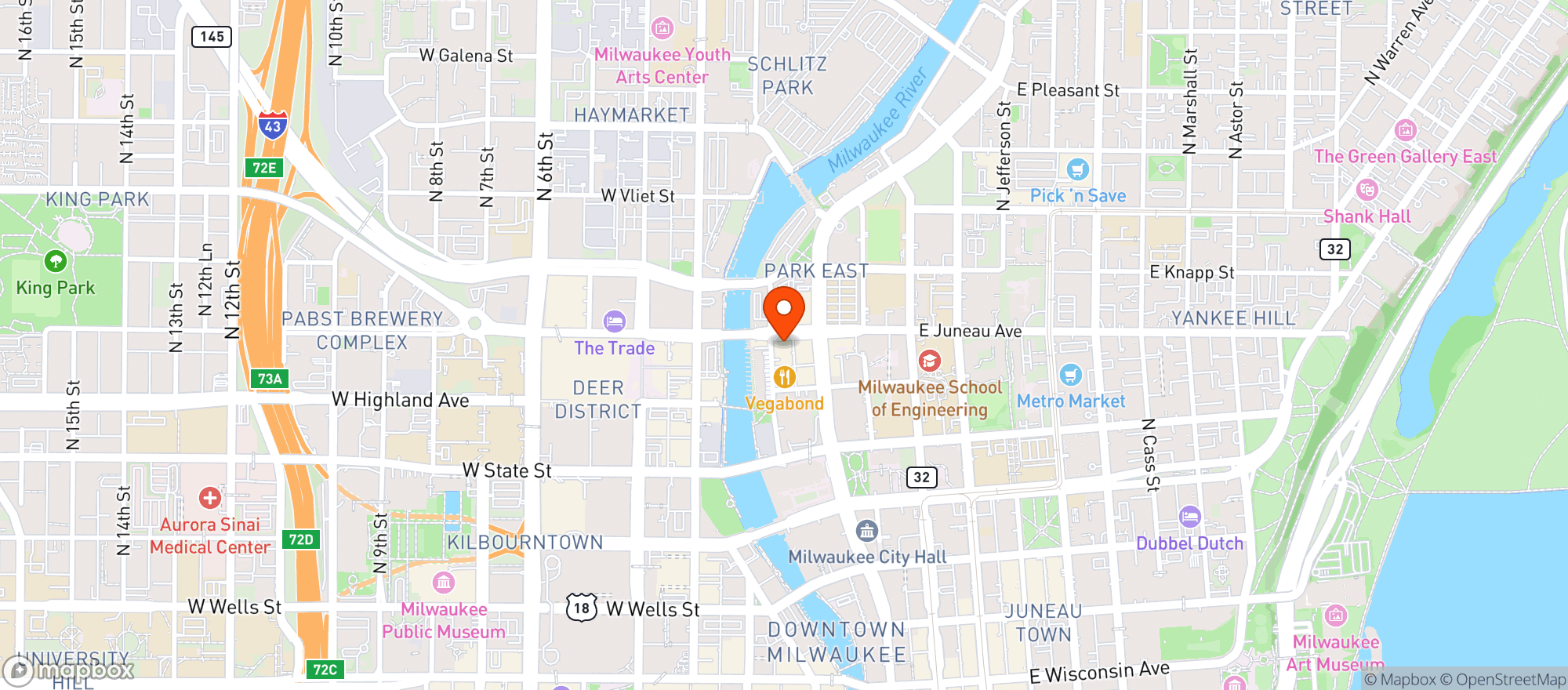Map showing Trinity