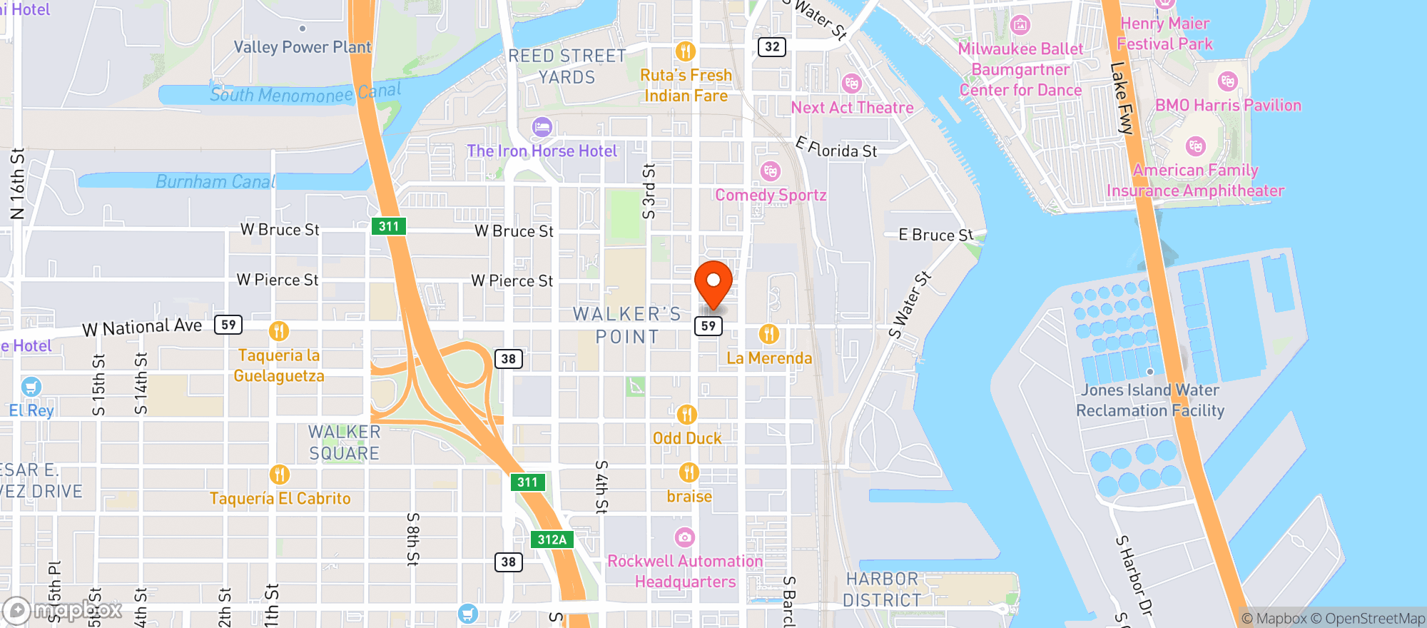 Map showing Pop