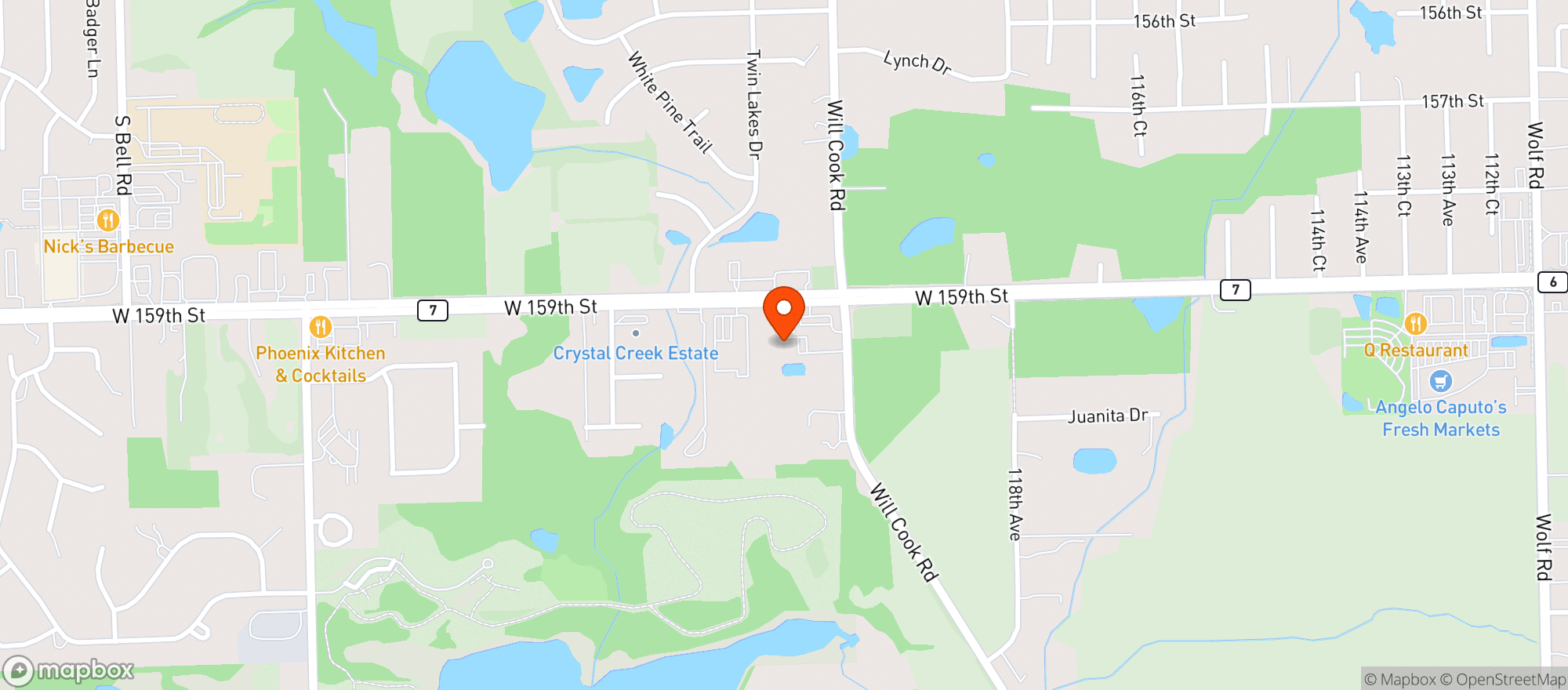Map showing Kenwood Liquors