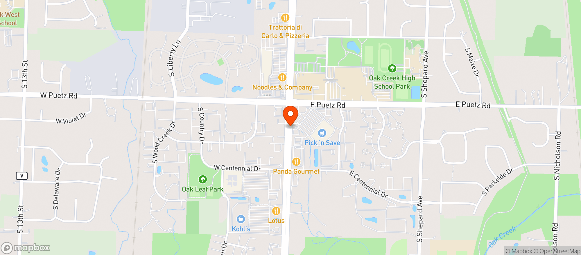 Map showing Pick N Save