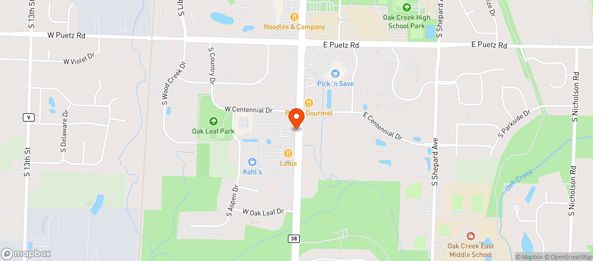 Map showing Target Store