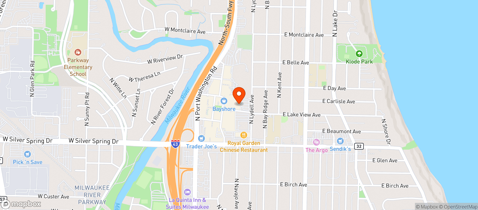 Map showing Target
