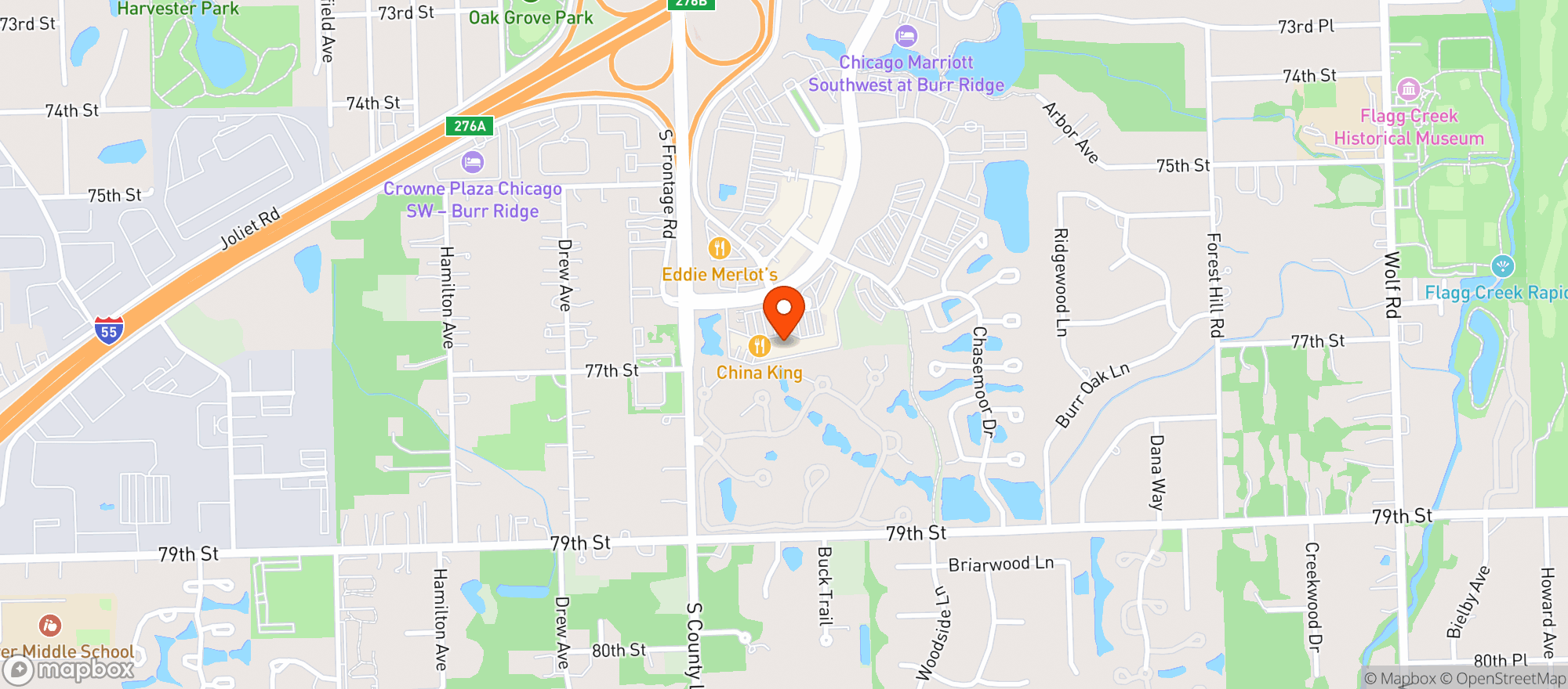 Map showing BROOKHAVEN- BURR RIDGE,