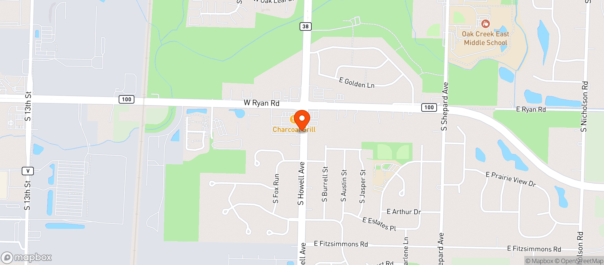 Map showing GARYS BEER & LIQUOR