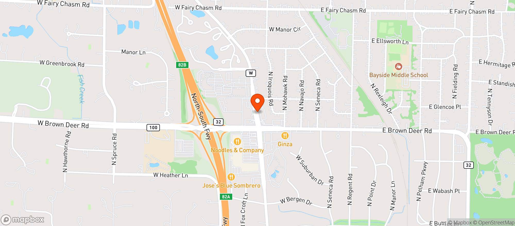 Map showing Otto's Bayside Wine & Spirits