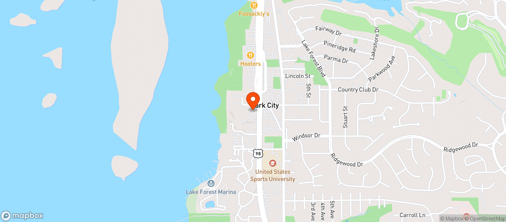 Map showing Daphne Liquors