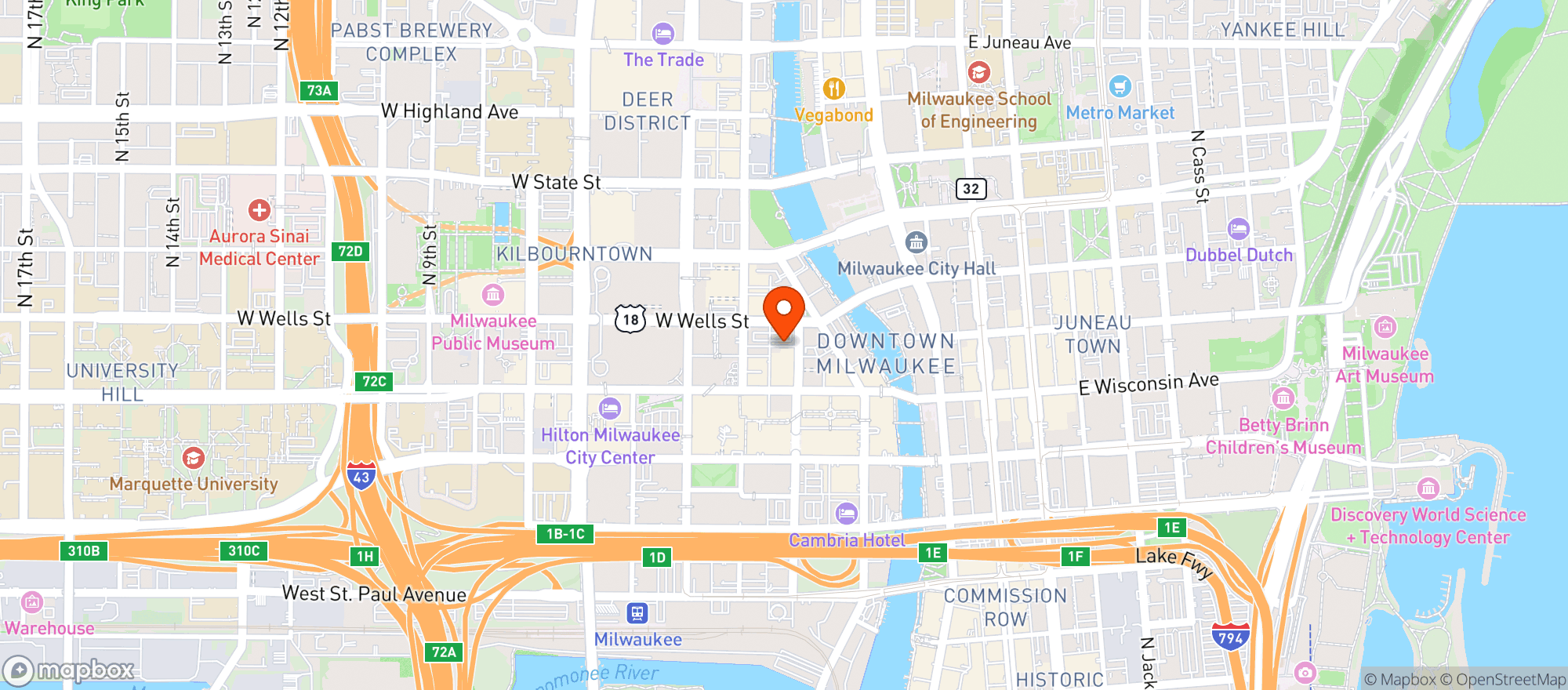 Map showing Lucky Clover