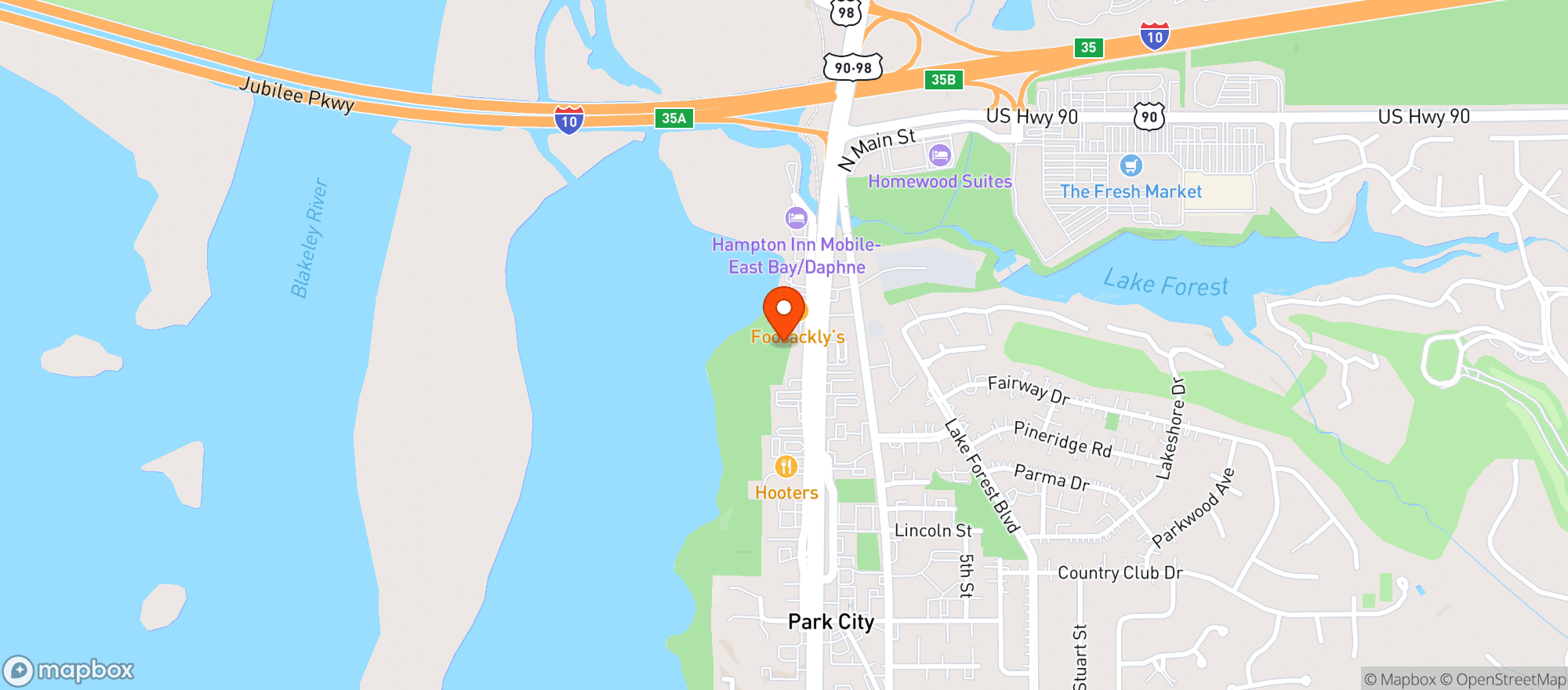 Map showing Market By The Bay