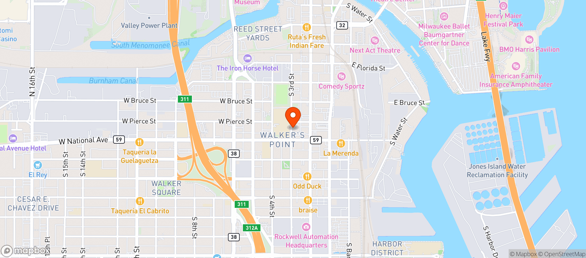 Map showing Dream Lab