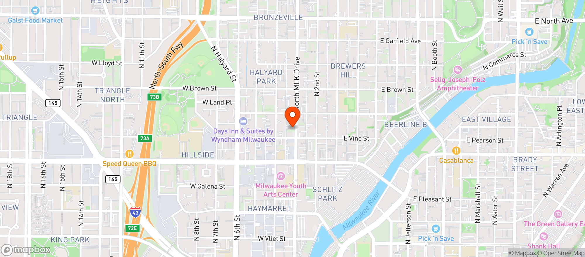 Map showing HoneyBee Sage Wellness & Apothecary LLC