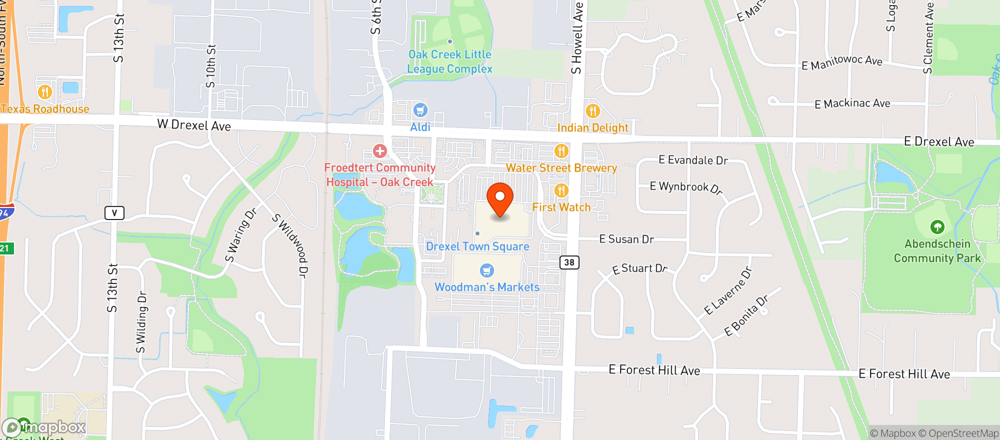 Map showing Meijer