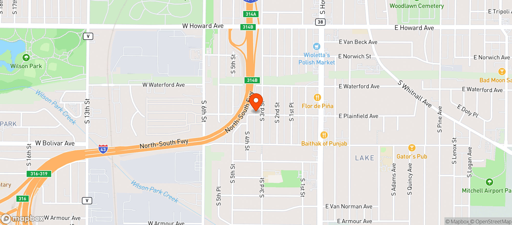 Map showing Day Drink Inn
