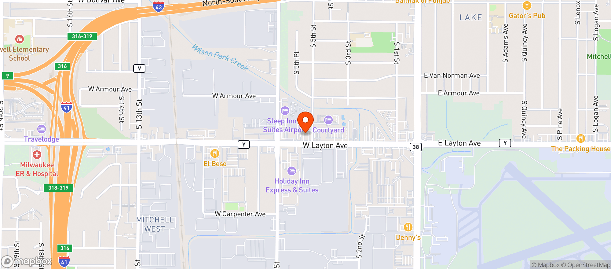 Map showing Beer Bellys
