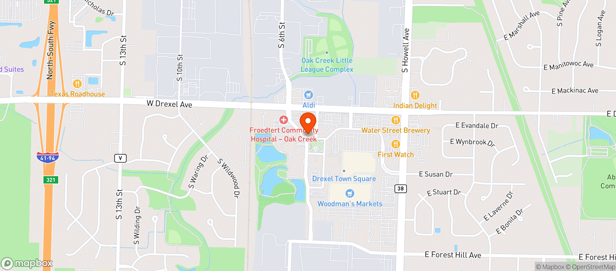 Map showing Belair Cantina