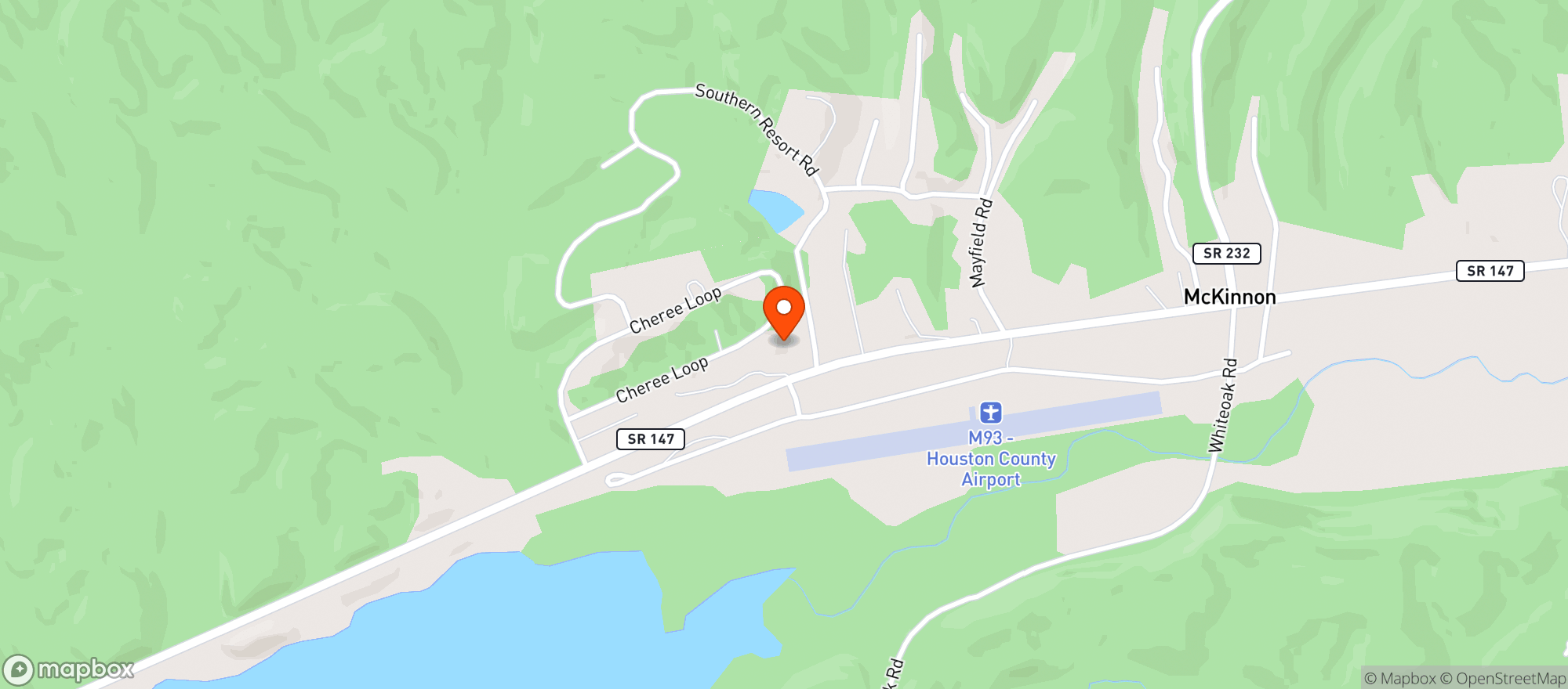 Map showing SOUTHERNAIRE REST AND MOT