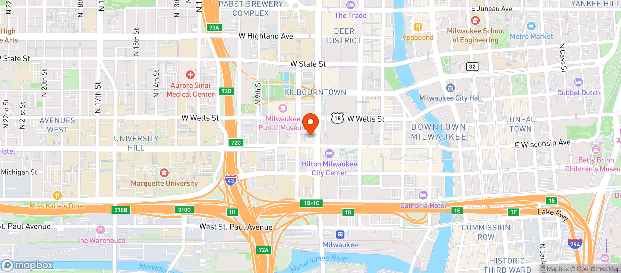 Map showing Avenue Liquor
