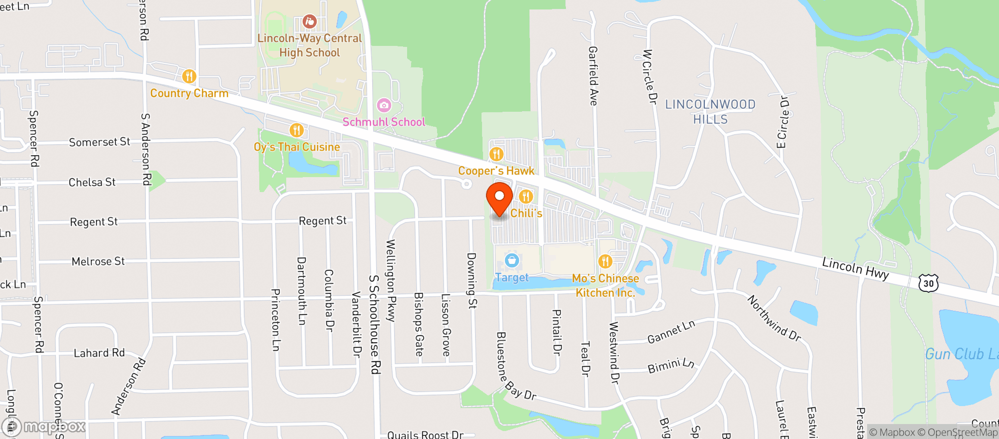 Map showing Gnc
