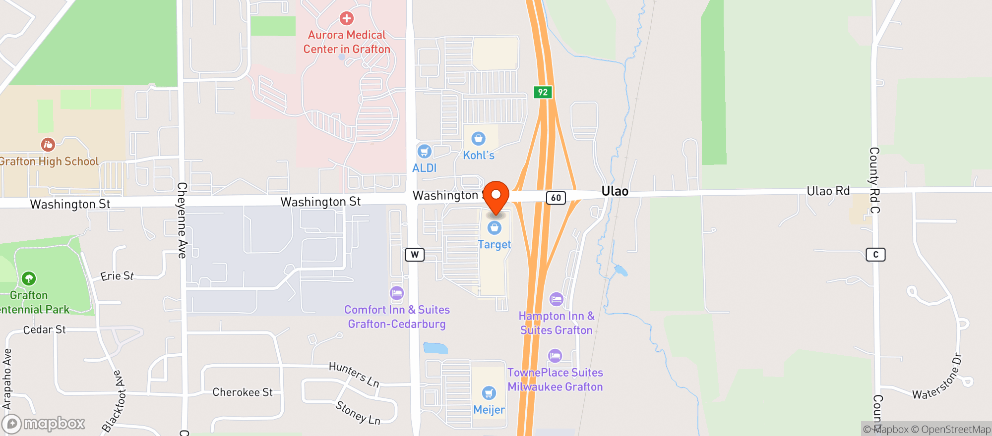 Map showing Target