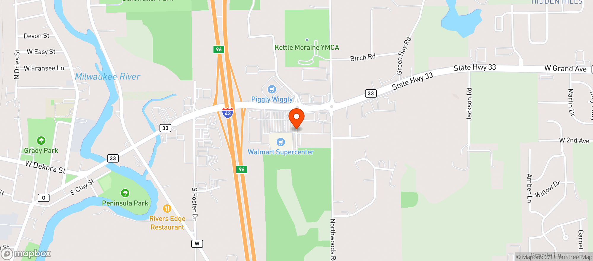 Map showing Walmart Supercenter