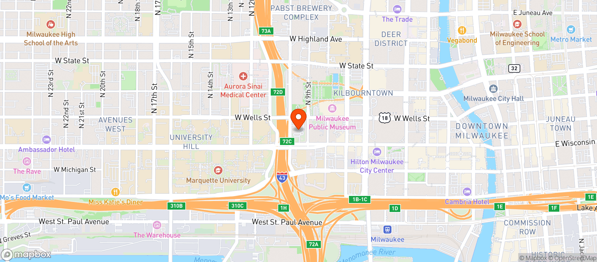 Map showing Wisconsin Club