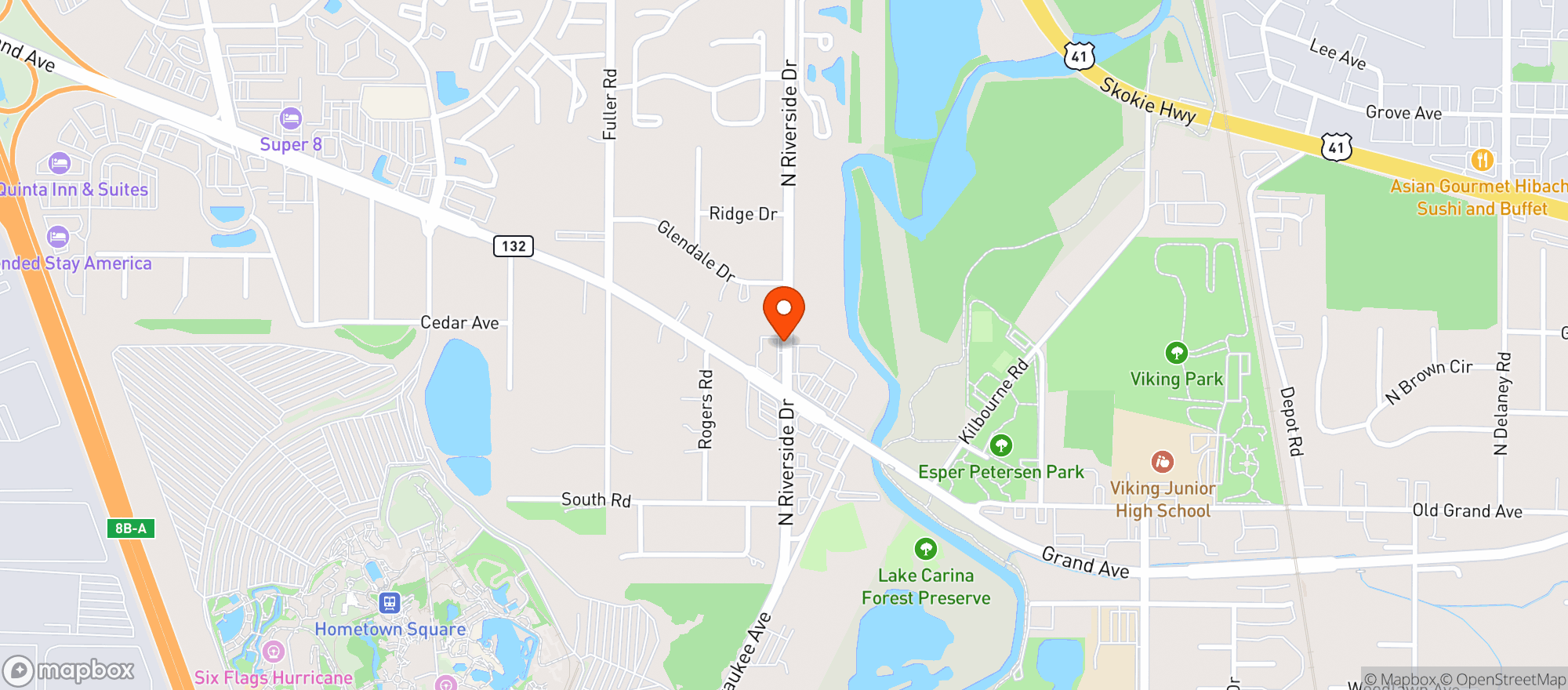 Map showing Cardinal Wine & Spirits