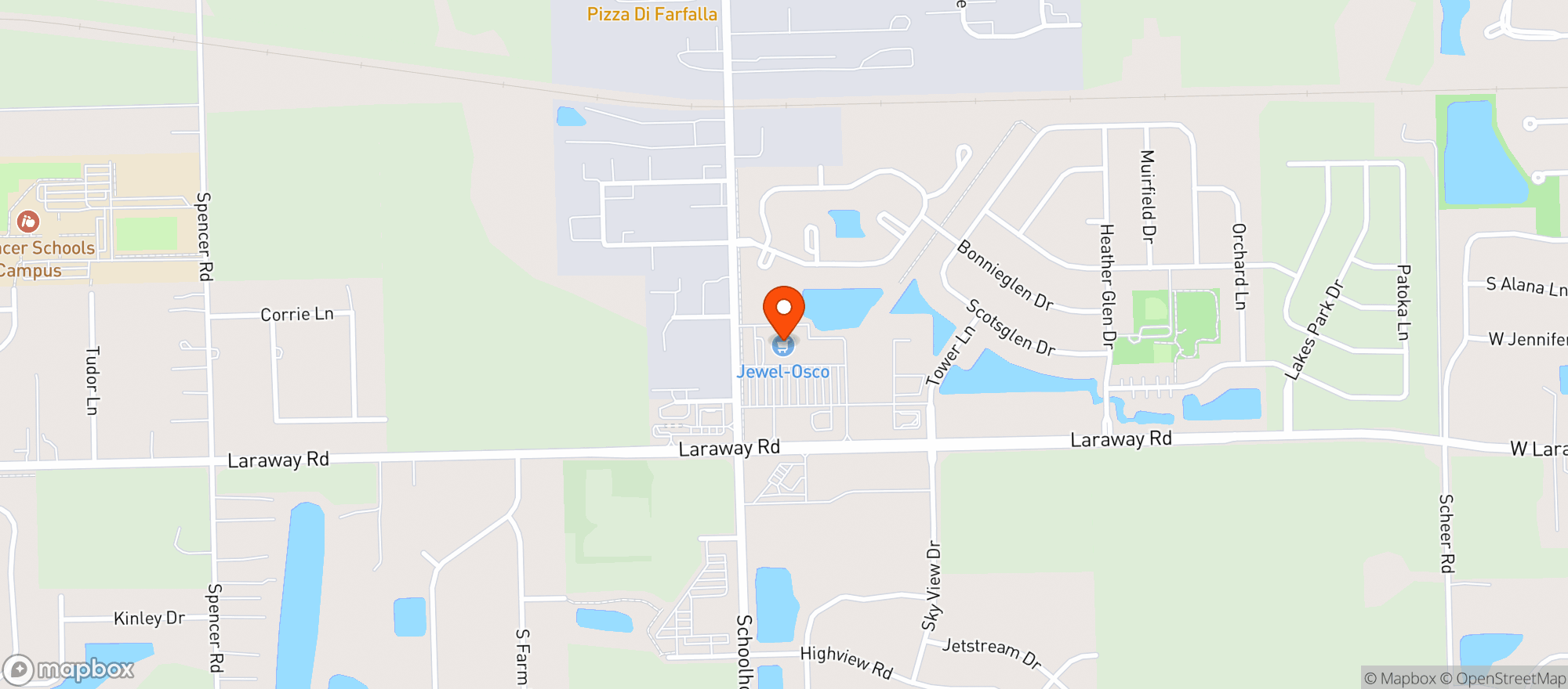 Map showing Jewel Osco