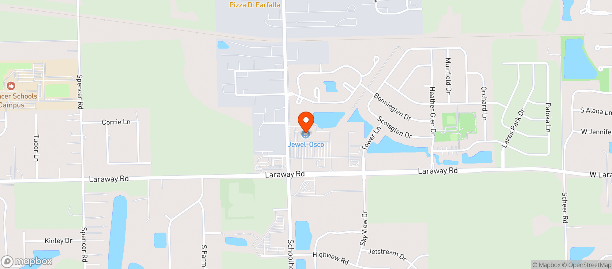 Map showing Osco Drug #3776