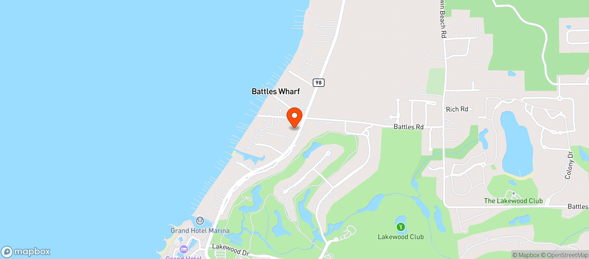 Map showing Battleswharf Mini Mart