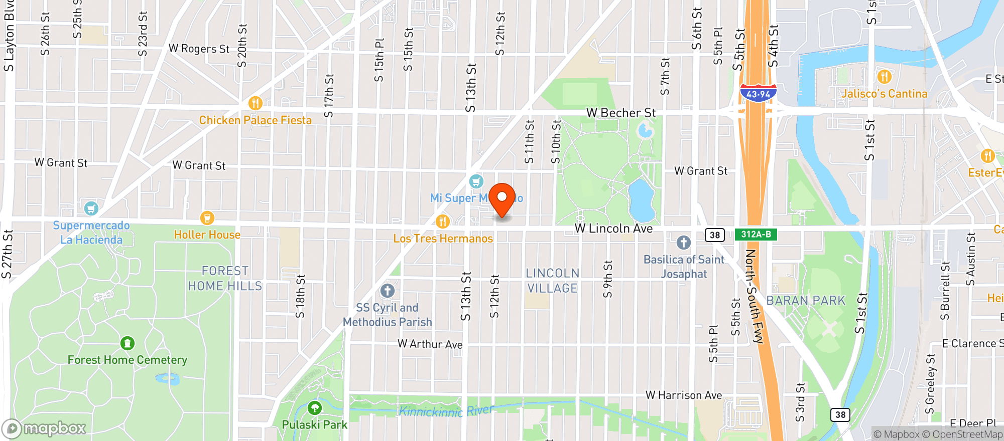 Map showing Amigos Liquor