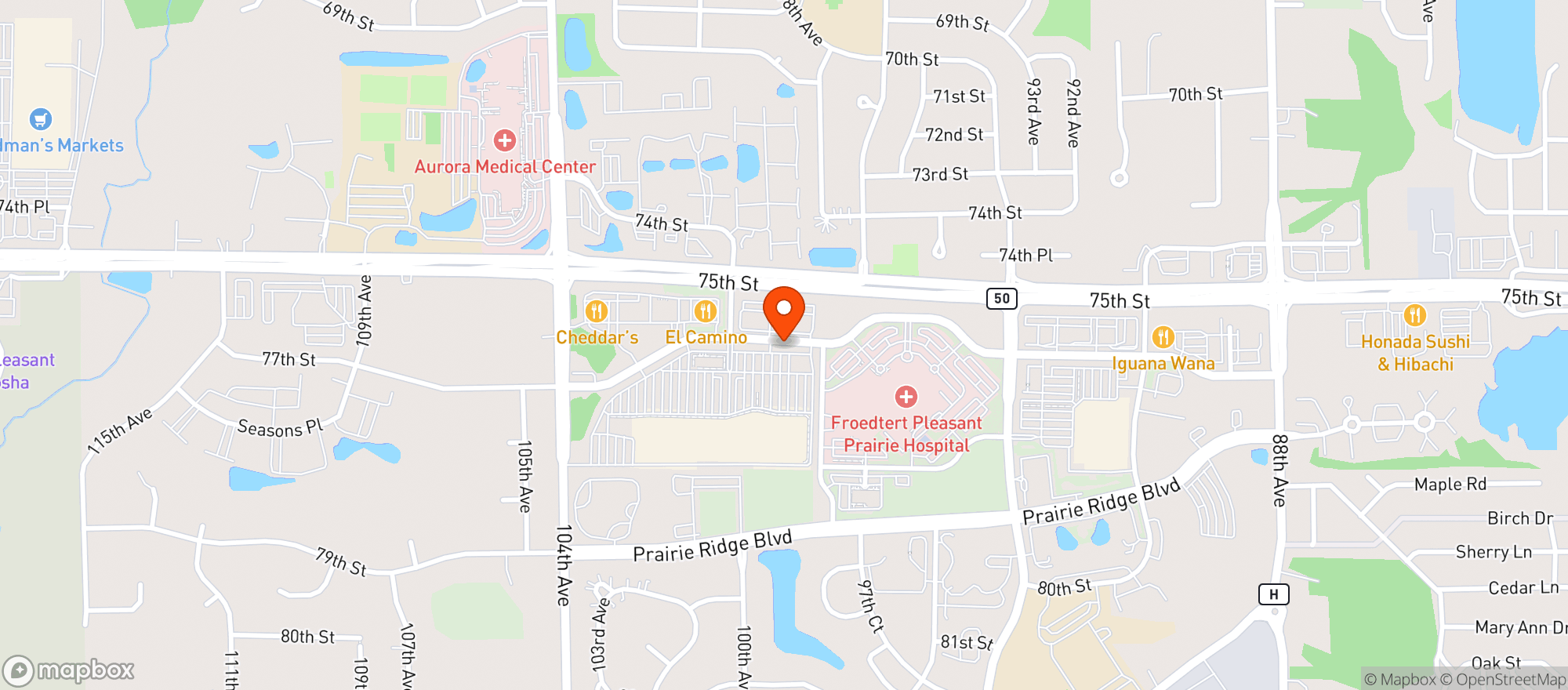 Map showing Target Store
