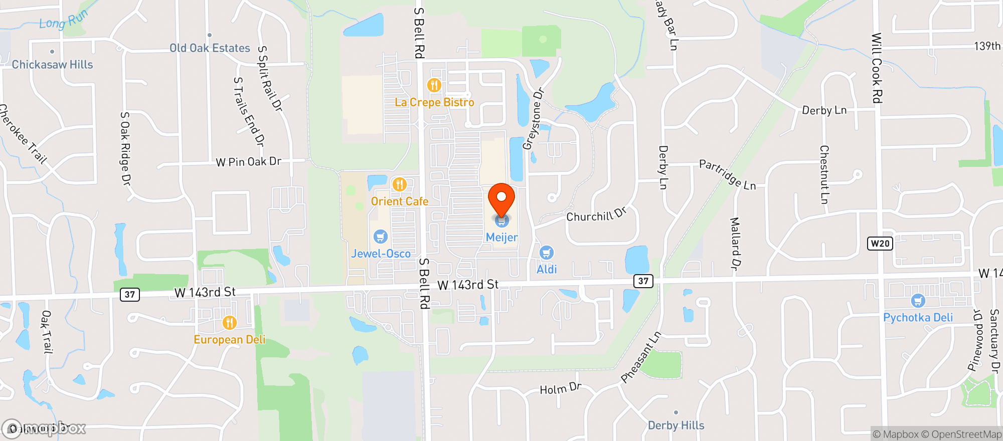 Map showing Meijer