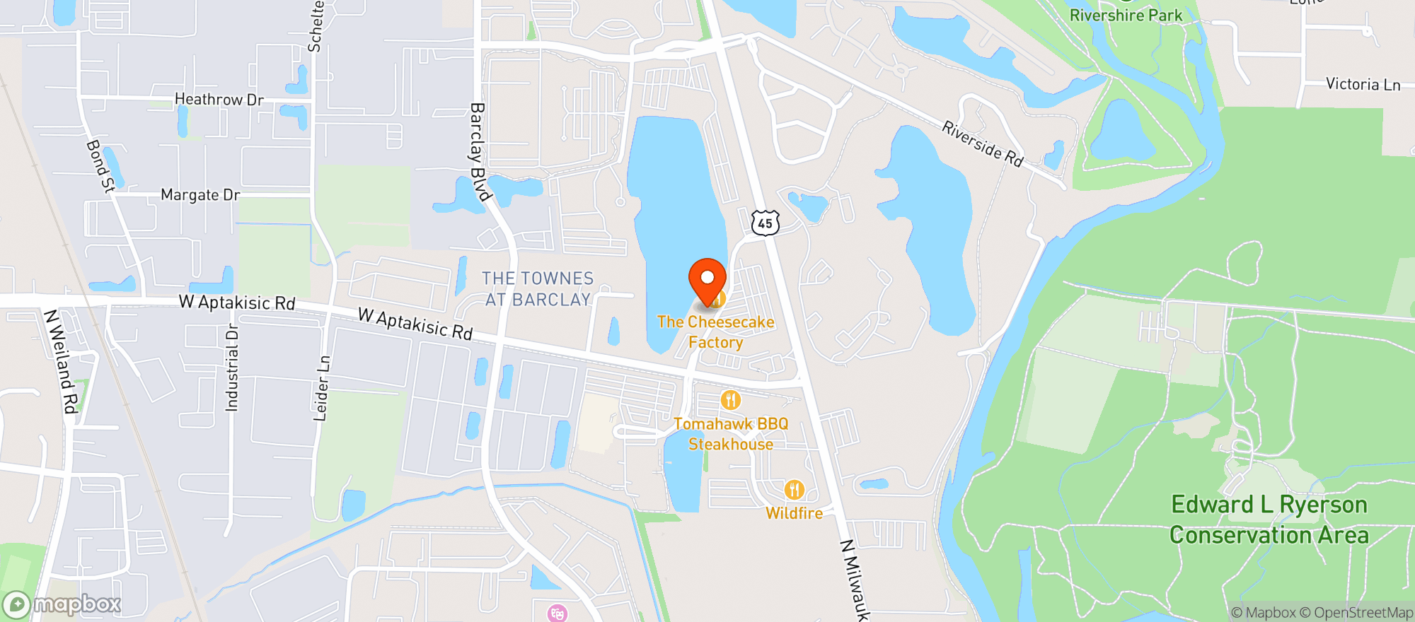 Map showing Fat Rosies