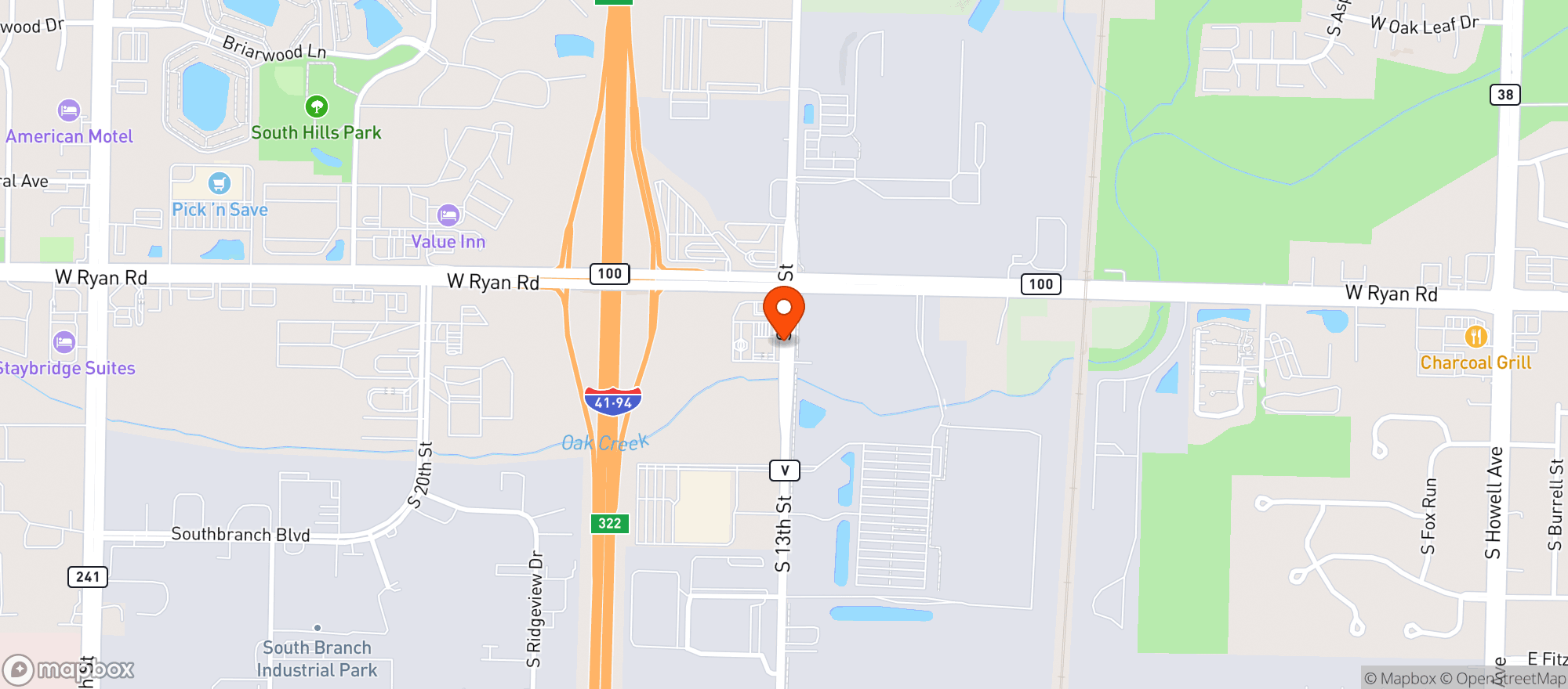 Map showing Kwik Trip