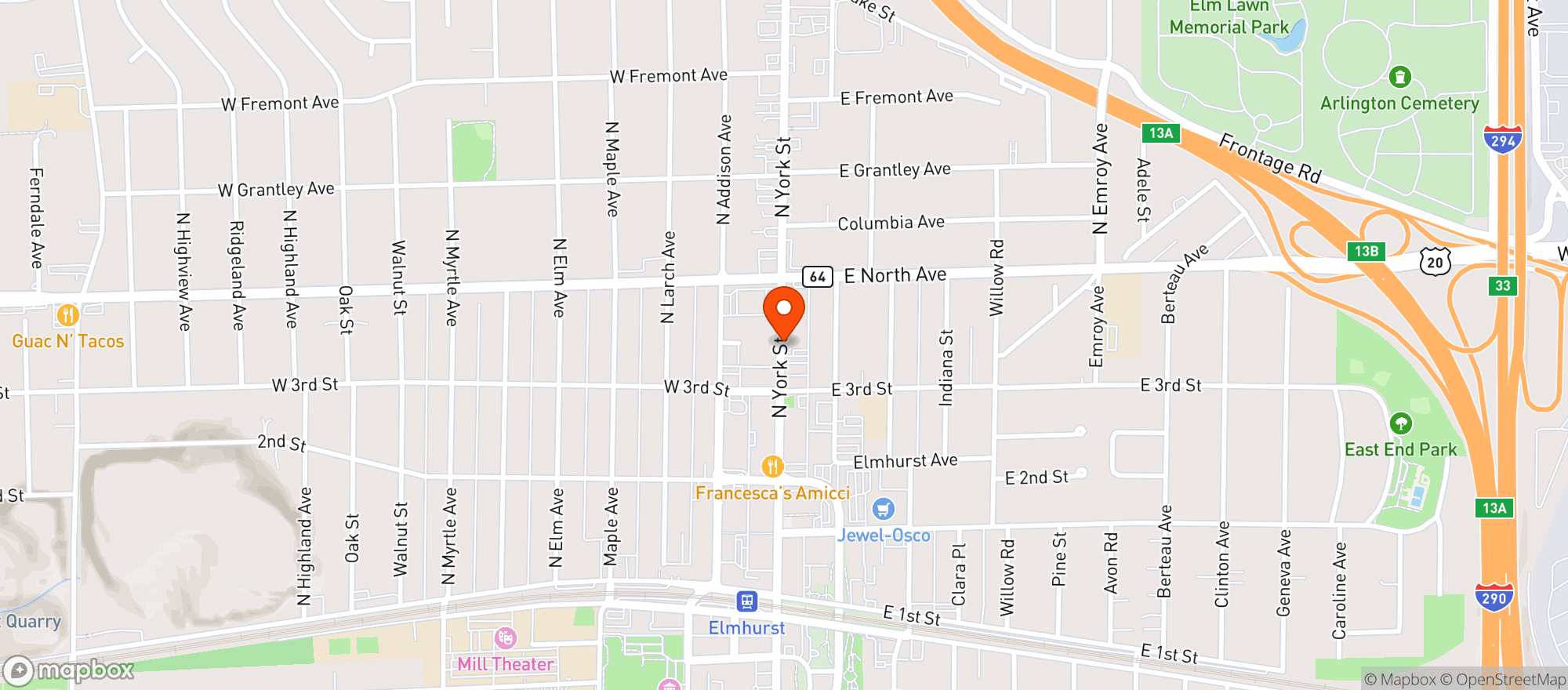 Map showing Angelos Ristorante