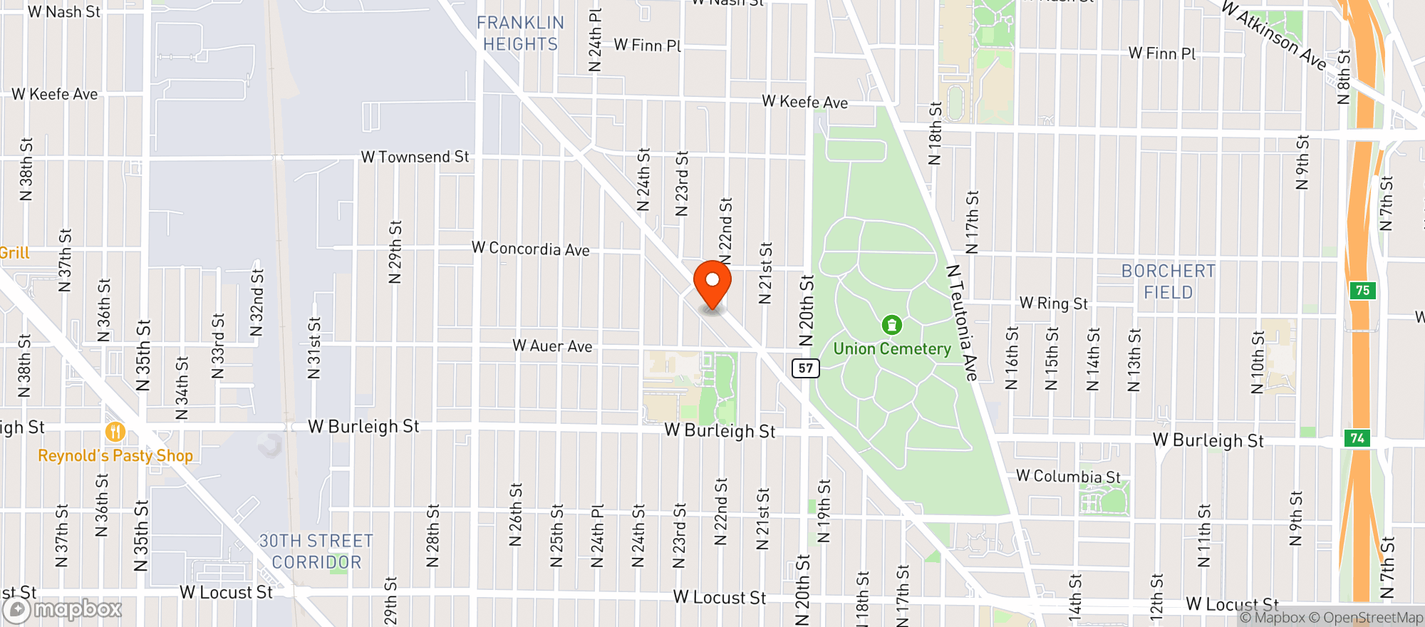 Map showing Big Jim Liquor