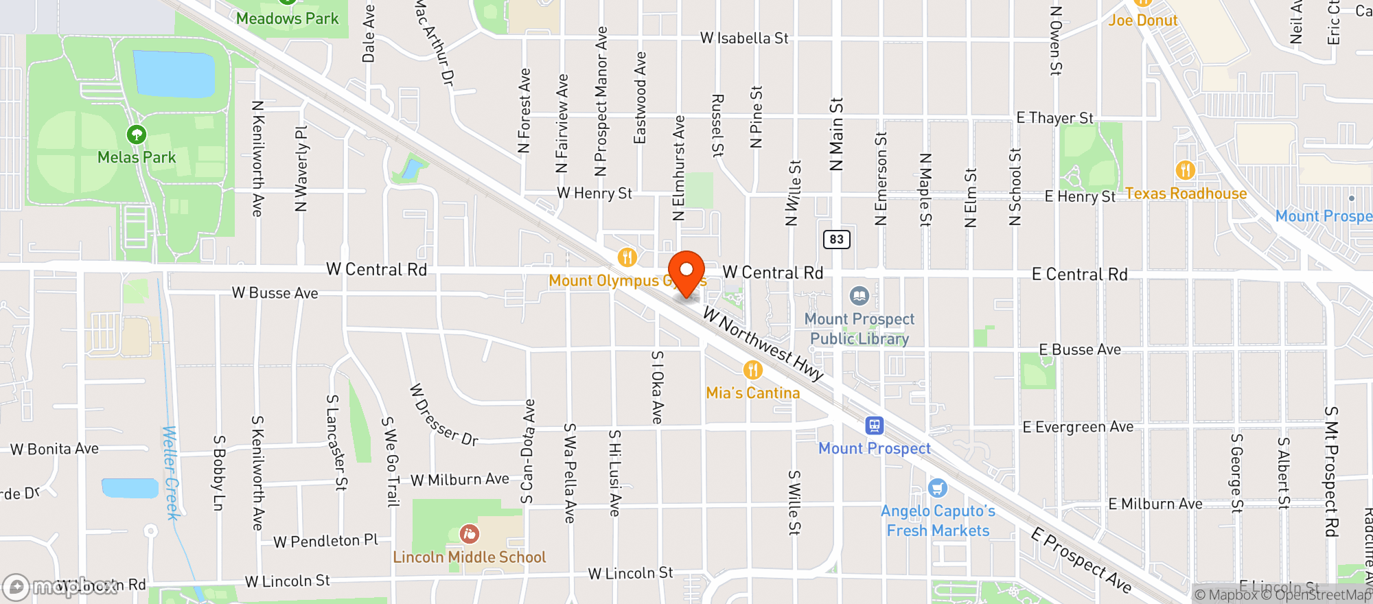 Map showing Trezeros Kitchen & Tap