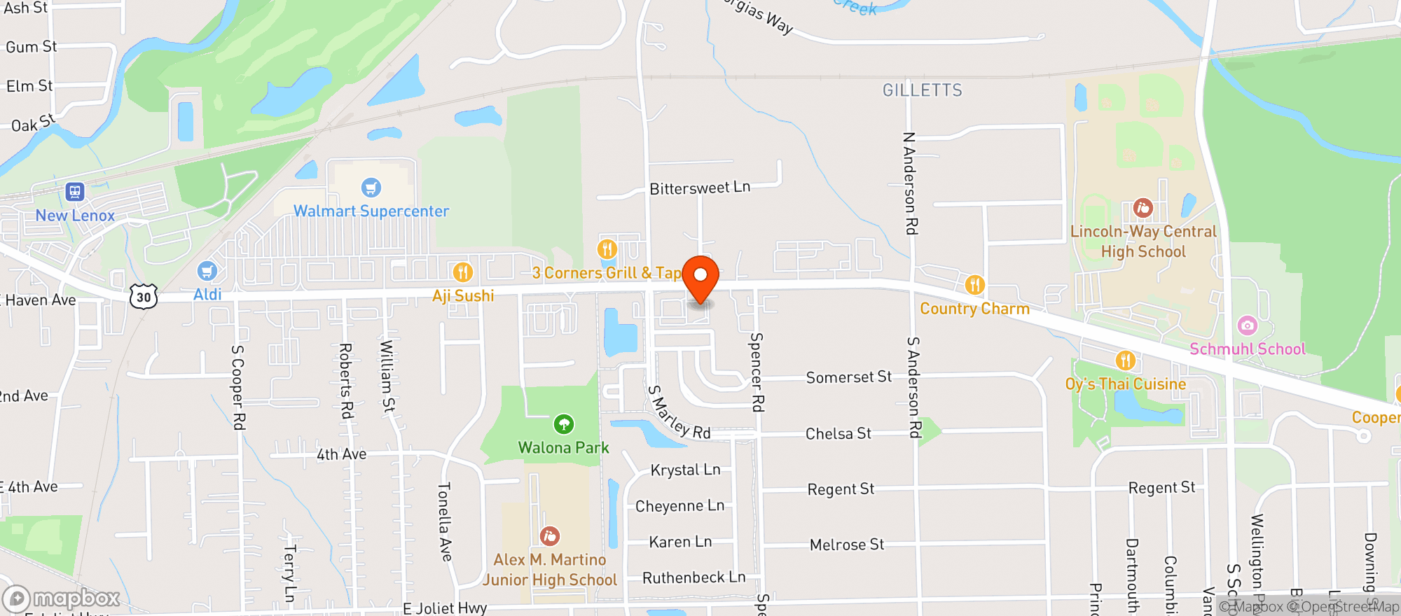 Map showing Don Joses Cantina & Taqueria