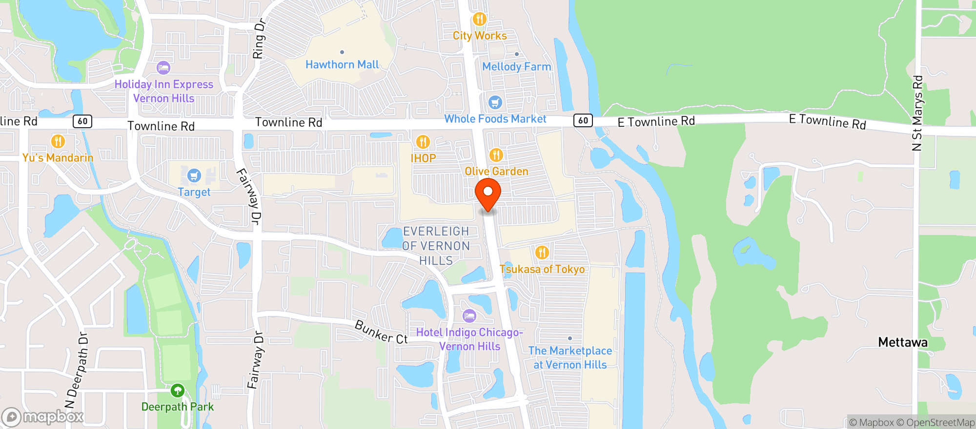 Map showing LIQUOR BARN