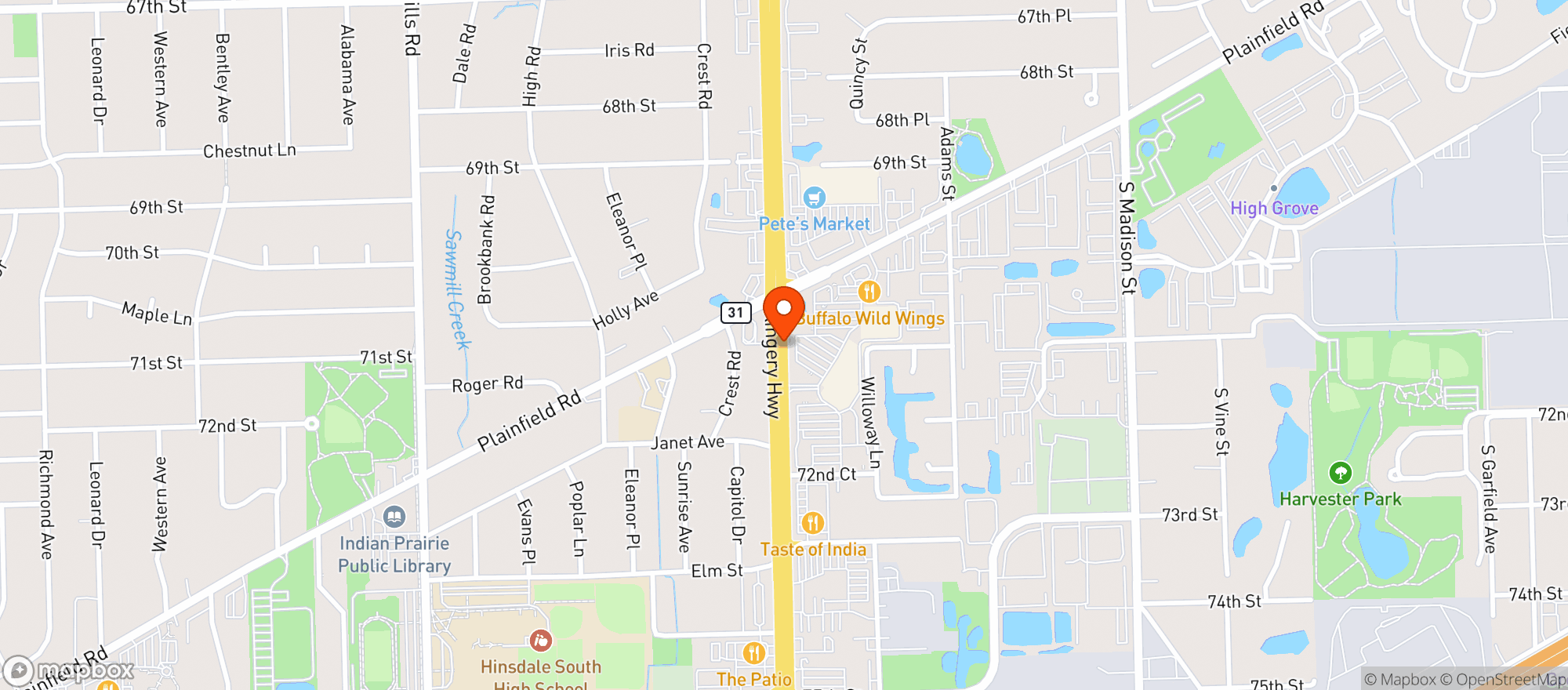 Map showing Gnc - 1144 - Willowbrook Town Center