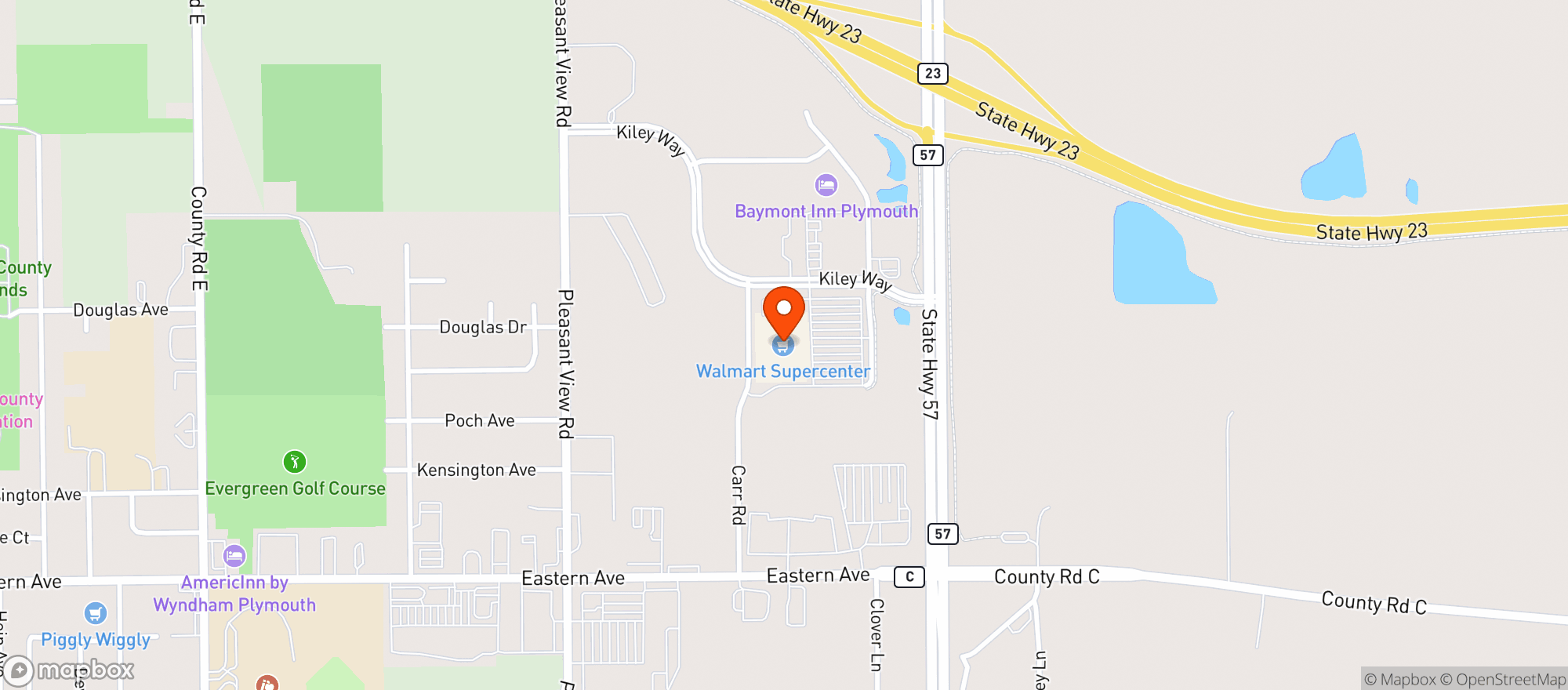Map showing Walmart Supercenter