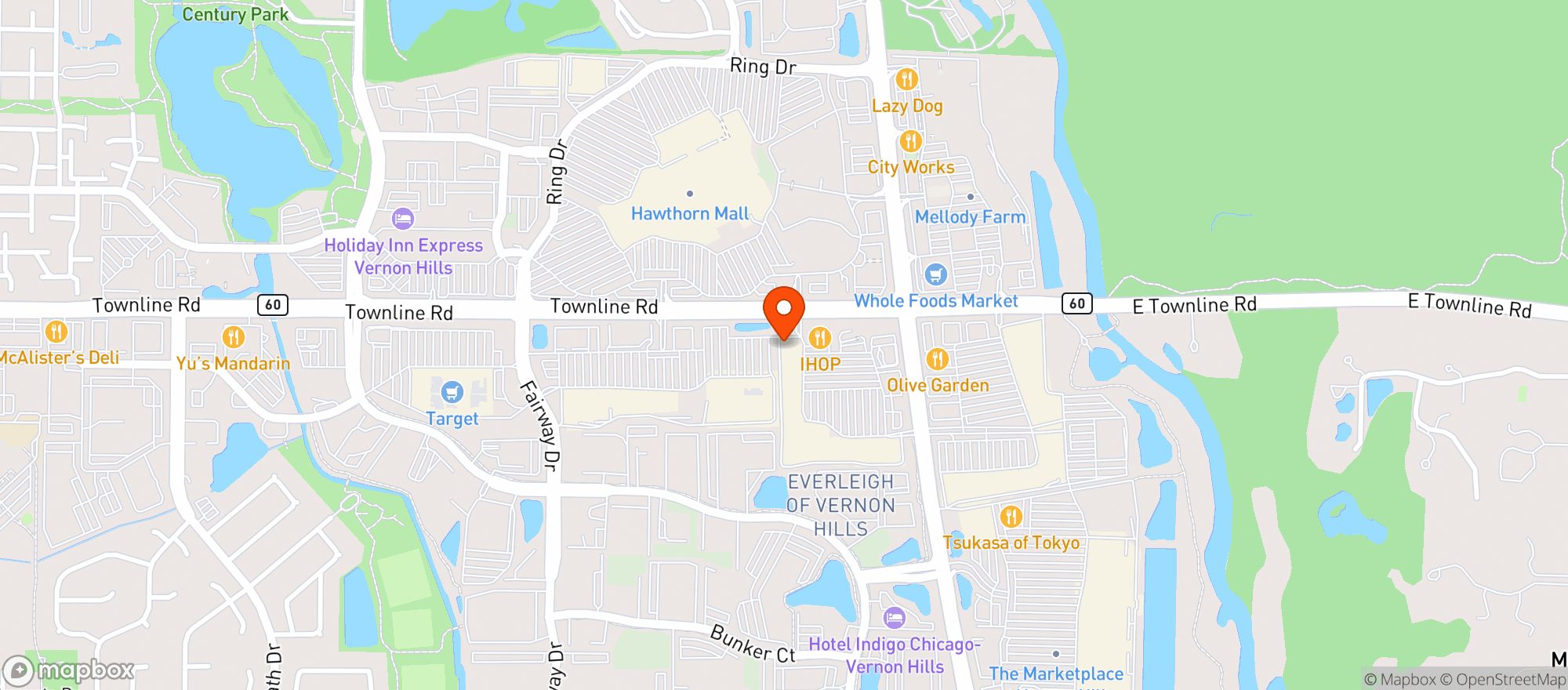 Map showing Liquor Barn Vernon Hills