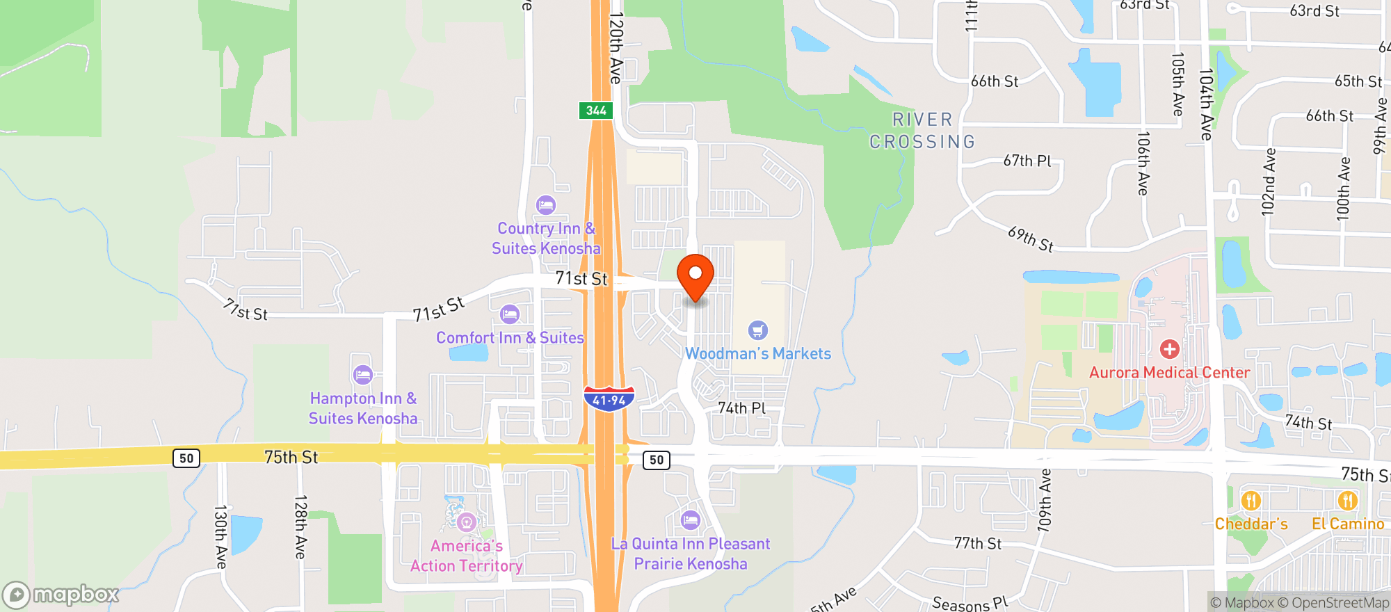 Map showing Woodmans Food Market Na #27-Kenos