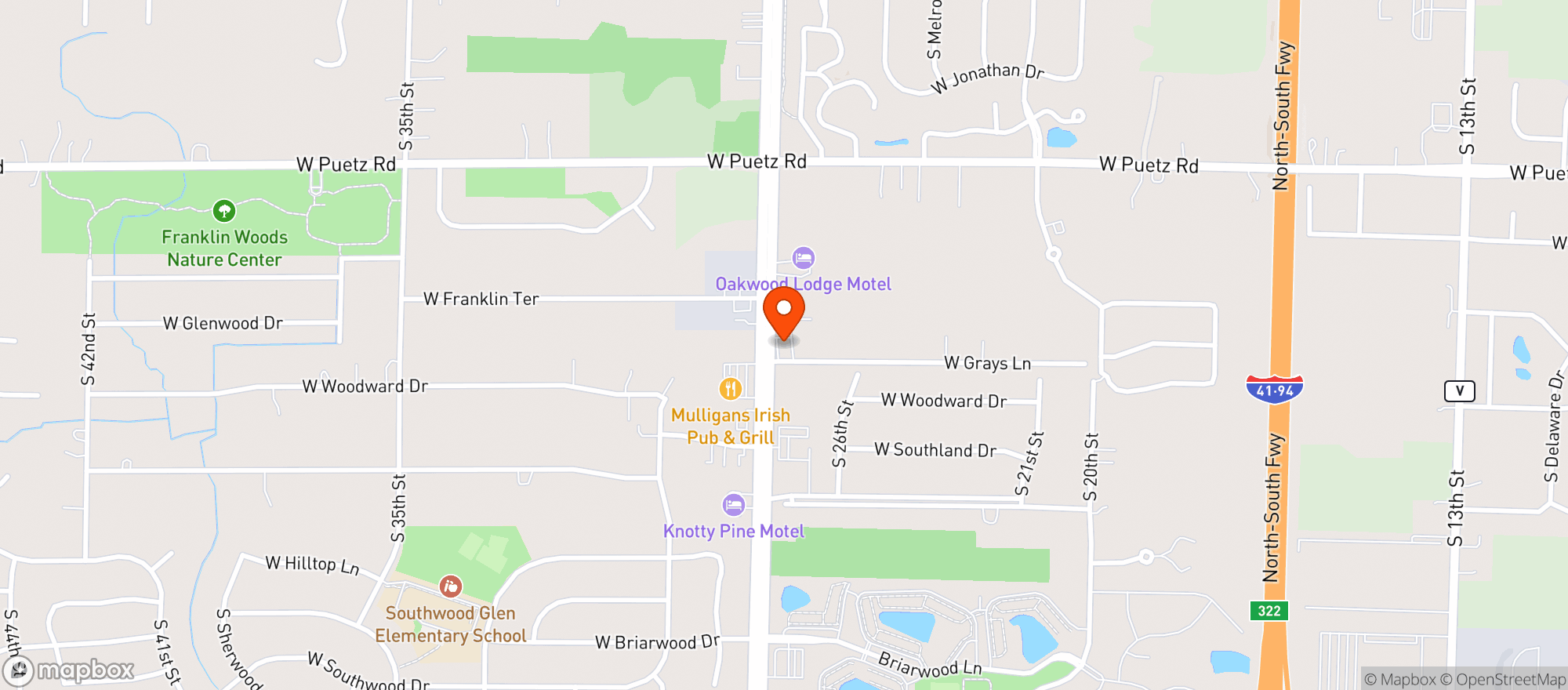 Map showing Route 41 Bar & Grill
