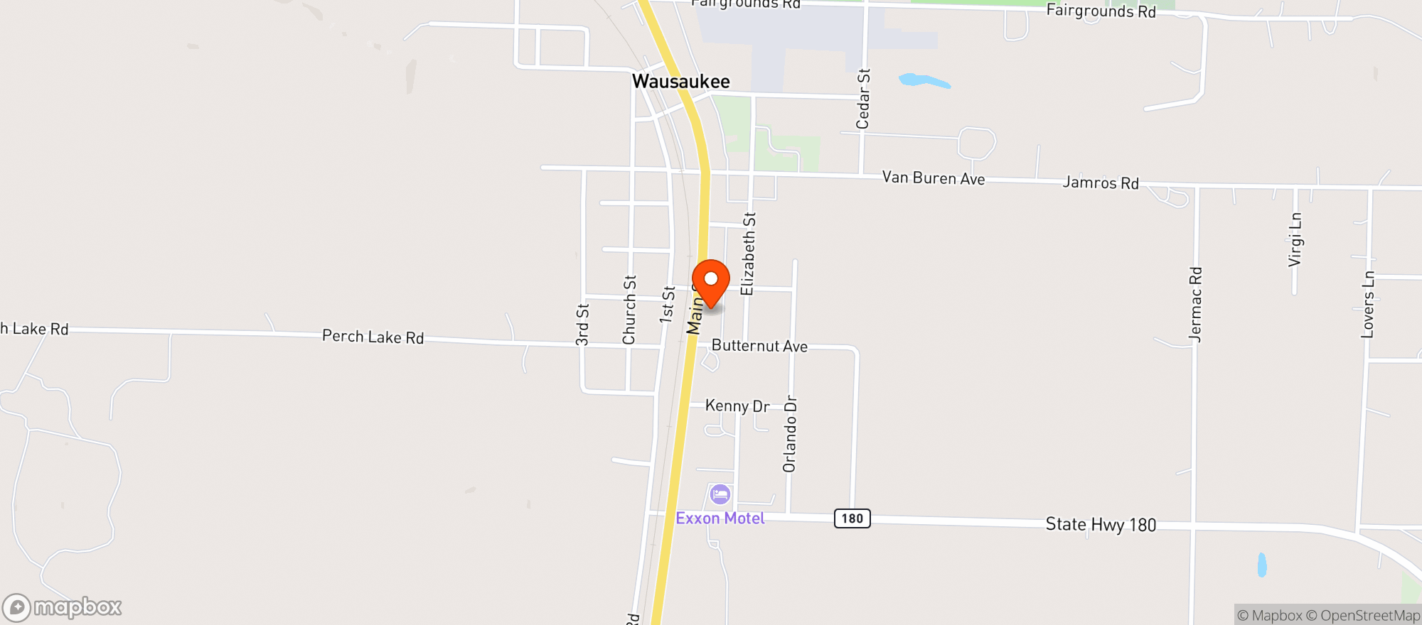 Map showing Krist Quick Food Mart #81
