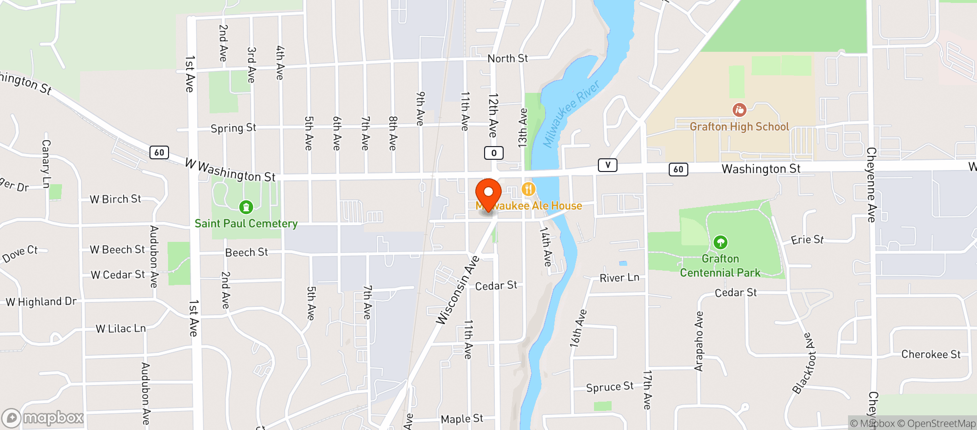 Map showing The Bottle Shop of Grafton