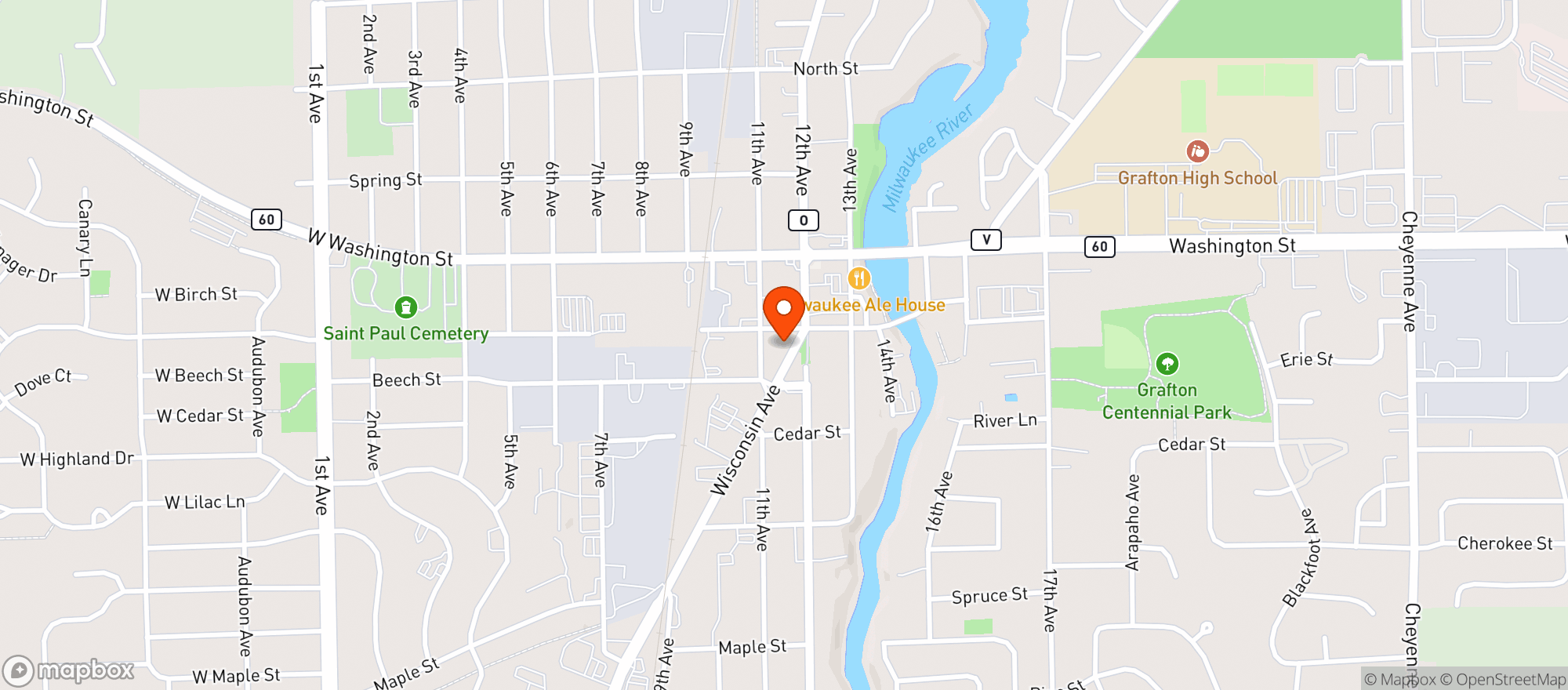 Map showing BSG Lounge